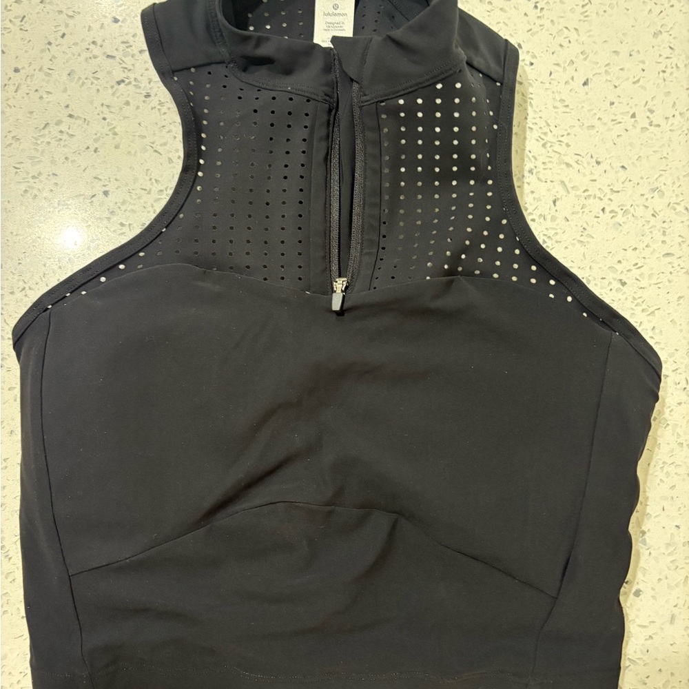 Lululemon Athletica Black Perforated Top